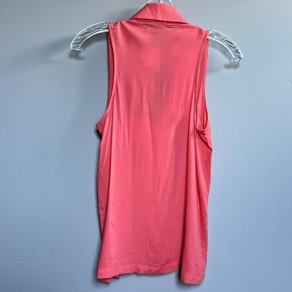 NWT Nordstrom x Gibson Lightweight Collared Sleeveless V-neck Pullover Blouse XS - Picture 9 of 15